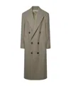 Ami Alexandre Mattiussi Ami Paris Double-breasted Mid-calf Length Coat In Gray