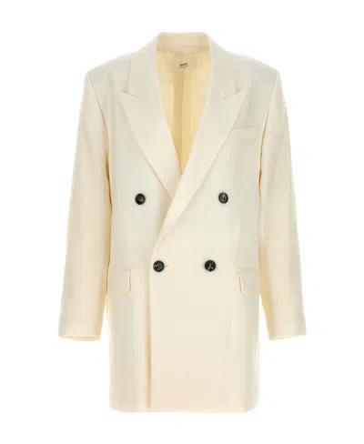 AMI ALEXANDRE MATTIUSSI AMI PARIS DOUBLE BREASTED TAILORED BLAZER