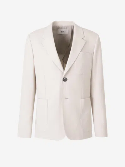 AMI ALEXANDRE MATTIUSSI AMI PARIS DOUBLE BREASTED WOOL BLAZER