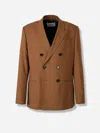 Ami Alexandre Mattiussi Ami Paris Double-breasted Wool Blazer In Brown