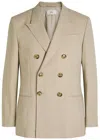 Ami Alexandre Mattiussi Ami Paris Double-breasted Wool Blazer In White