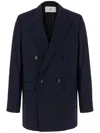 Ami Alexandre Mattiussi Ami Alexandre Matiussi Wool Serge Double Breasted Blazer In Blue