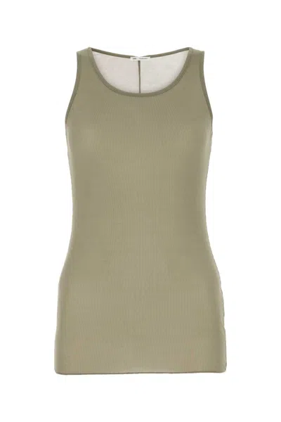 Ami Alexandre Mattiussi Ami Paris Dove Grey Viscose Blend Tank Top
