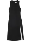 Ami Alexandre Mattiussi Sleeveless Virgin-wool Midi Dress In Black/chalk
