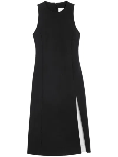 Ami Alexandre Mattiussi Sleeveless Virgin-wool Midi Dress In Black