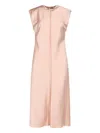 Ami Alexandre Mattiussi Sleeveless Knee Length Dress With Seam Design In Pink