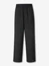 Ami Alexandre Mattiussi Wool Trousers With Back Pockets And Wide Leg In Black