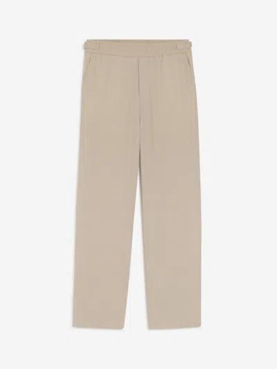 Ami Alexandre Mattiussi Ami Paris Elastic Wool Trousers In Brown