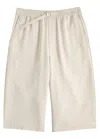 Ami Alexandre Mattiussi Ami Paris Elasticated Cotton Shorts In Off White