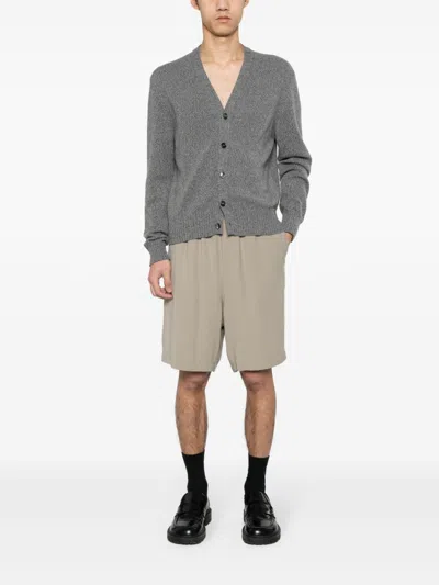 Ami Alexandre Mattiussi Ami Paris Elasticated Waist Bermuda In Brown