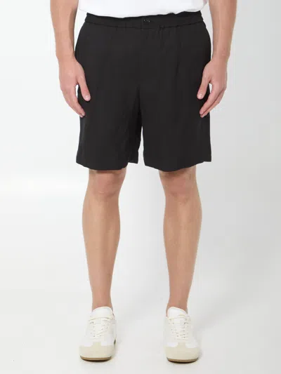 Ami Alexandre Mattiussi Ami Paris Elasticated Waist Shorts In Black