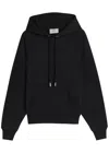 Ami Alexandre Mattiussi Ami Paris Embossed Logo Hooded Cotton Sweatshirt In Black