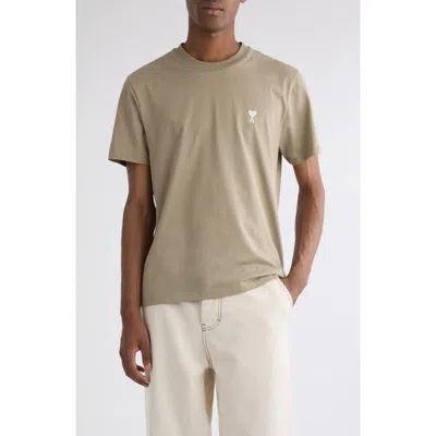 Ami Alexandre Mattiussi Ami Paris Embroidered Ami De Coeur Cotton T-shirt In 375 Laurel