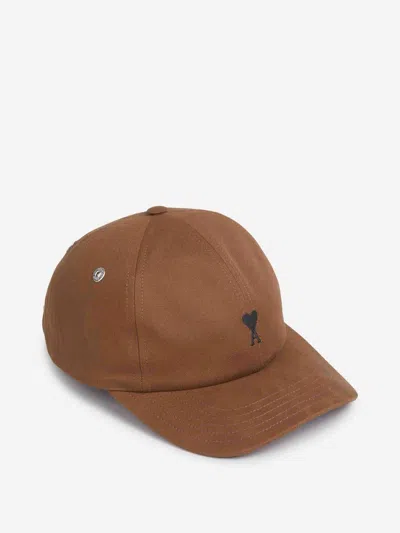 Ami Alexandre Mattiussi Embroidered-logo Baseball Cap In Brown
