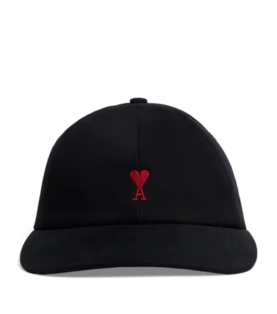 Ami Alexandre Mattiussi Ami Paris Embroidered Logo Baseball Cap In Black