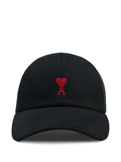 Ami Alexandre Mattiussi Ami Paris Embroidered Logo Baseball Cap In Black
