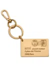 Ami Alexandre Mattiussi Enveloppe Logo-debossed Keyring In Vibrated Brass