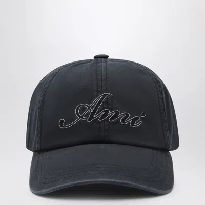 Ami Alexandre Mattiussi Ami Paris Faded Black Cotton Cap