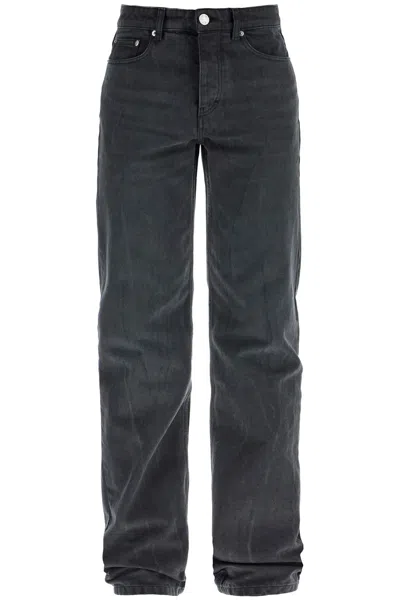 Ami Alexandre Mattiussi Ami Paris  Faded Black Denim Jeans In Gray