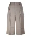 Ami Alexandre Mattiussi Ami Paris Faille High Waisted Knee-length Shorts In Gray