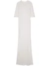 AMI ALEXANDRE MATTIUSSI AMI PARIS FINE-KNIT SHEER MAXI DRESS