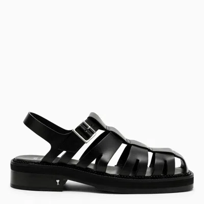 Ami Alexandre Mattiussi Ami Paris Anatomical Toe Fisherman Sandals In Black