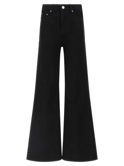 Ami Alexandre Mattiussi Ami Paris Flared Cotton Jeans In Black