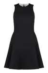 Ami Alexandre Mattiussi Black Flared Minidress In Black