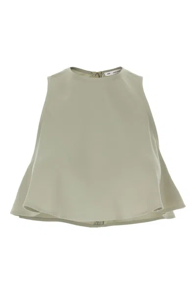 Ami Alexandre Mattiussi Ami Paris Flared Top In Green