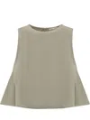 Ami Alexandre Mattiussi Acetate Blend Crew-neck Flared Top In Green