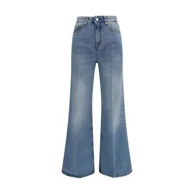 Ami Alexandre Mattiussi Ami Paris Flared Washed Denim Jeans In Blue