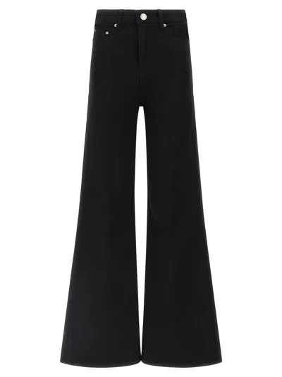 Ami Alexandre Mattiussi Ami Paris Flared-leg Cotton Jeans In Black