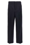 Ami Alexandre Mattiussi Ami Paris Front Pleat Pants In Black
