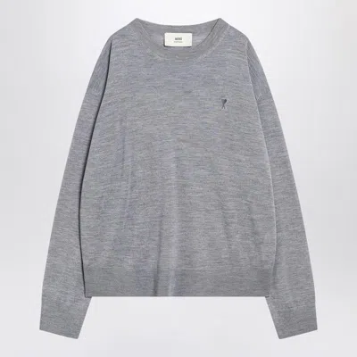 AMI ALEXANDRE MATTIUSSI AMI PARIS GRAY AMI PARIS DE COEUR SWEATER IN AND