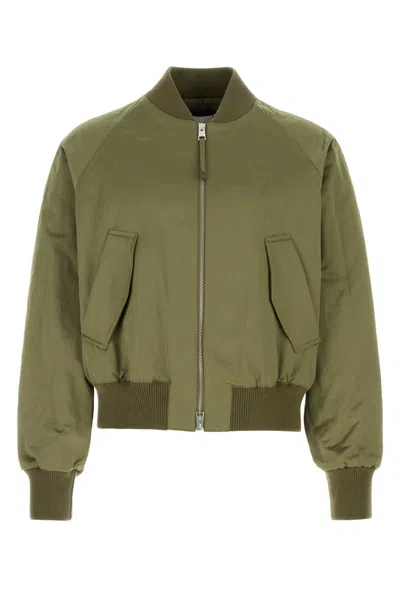 Ami Alexandre Mattiussi Ami Paris Green Cotton Blend Bomber Jacket