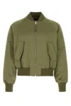 Ami Alexandre Mattiussi Ami Paris Green Cotton Blend Bomber Jacket In Green