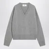 Ami Alexandre Mattiussi Ami Paris Grey Ami De Coeur Sweater In Wool And Cashmere Women In Gray