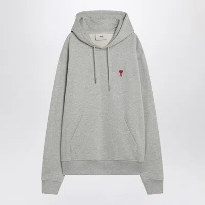 Ami Alexandre Mattiussi Ami Paris Grey Organic Ami Paris De Coeur Sweatshirt In Gray