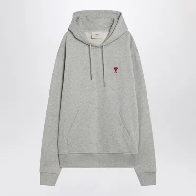 Ami Alexandre Mattiussi Ami Paris Grey Organic Cotton Ami De Coeur Sweatshirt In Blue