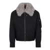 Ami Alexandre Mattiussi Ami Paris Grey Polyamide Coat In Black