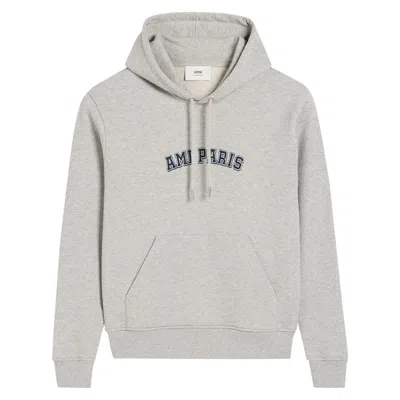 AMI ALEXANDRE MATTIUSSI AMI PARIS GREY SWEATERS & KNITWEAR - HOODIES MEN