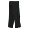 Ami Alexandre Mattiussi Pleated Buckle-fastening Trousers In Black