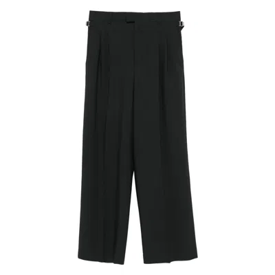 AMI ALEXANDRE MATTIUSSI AMI PARIS BLACK TROUSERS - LOOSE FIT MEN