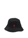 Ami Alexandre Mattiussi Embroidered Bucket Hat In Black