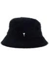 Ami Alexandre Mattiussi Ami Ami De Coeur Logo Plaque Bucket Hat In Black