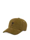 Ami Alexandre Mattiussi Green Cotton Ami De Coeur Corduroy Cap Green In Green