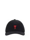 Ami Alexandre Mattiussi Ami De Coeur Embroidery Cap In Black