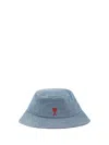 Ami Alexandre Mattiussi Ami Paris Ami De Coeur Embroidery Bucket Hat In Blue