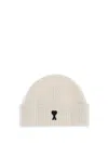 Ami Alexandre Mattiussi Ami Paris Men Ami De Coeur Beanie Hat In Neutral