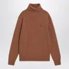 Ami Alexandre Mattiussi Ami Paris Hazelnut Ami De Coeur Turtleneck Sweater